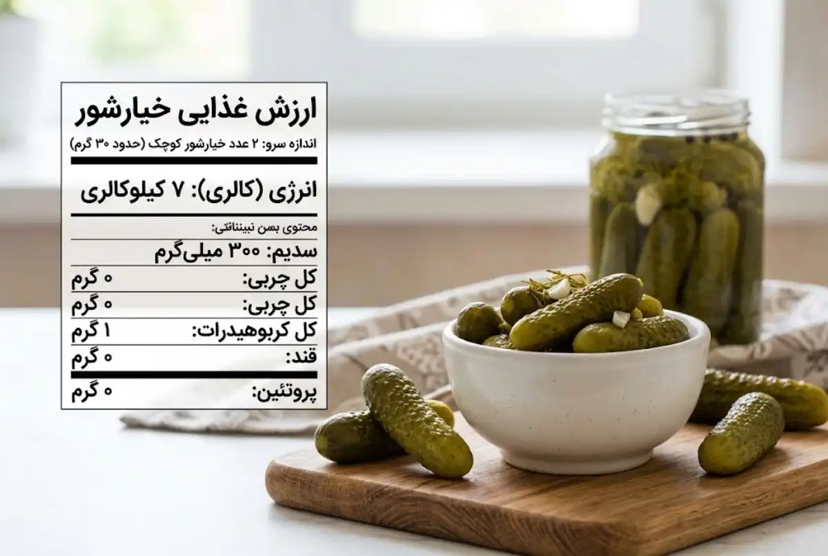 آیا خیارشور چاق میکند؟ بررسی کالری و ارزش غذایی خیارشور
