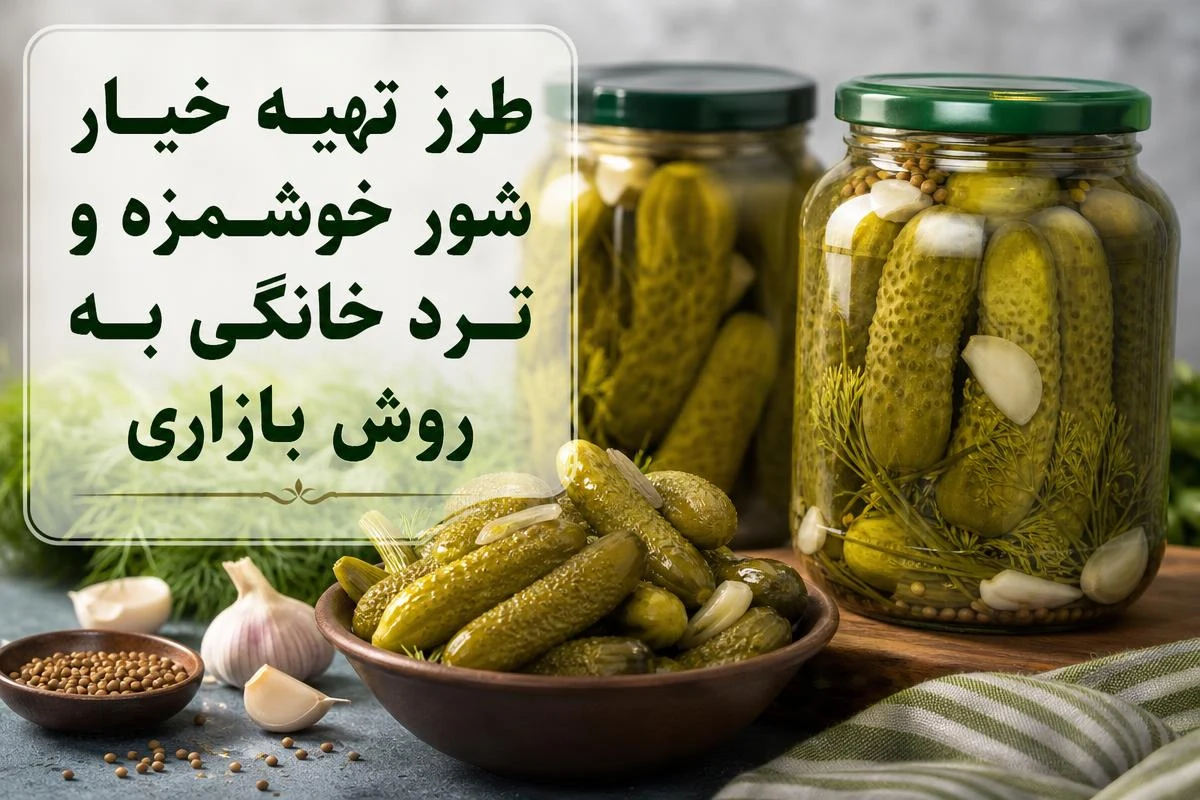 طرز تهیه خیار شور خوشمزه و ترد خانگی به روش بازاری