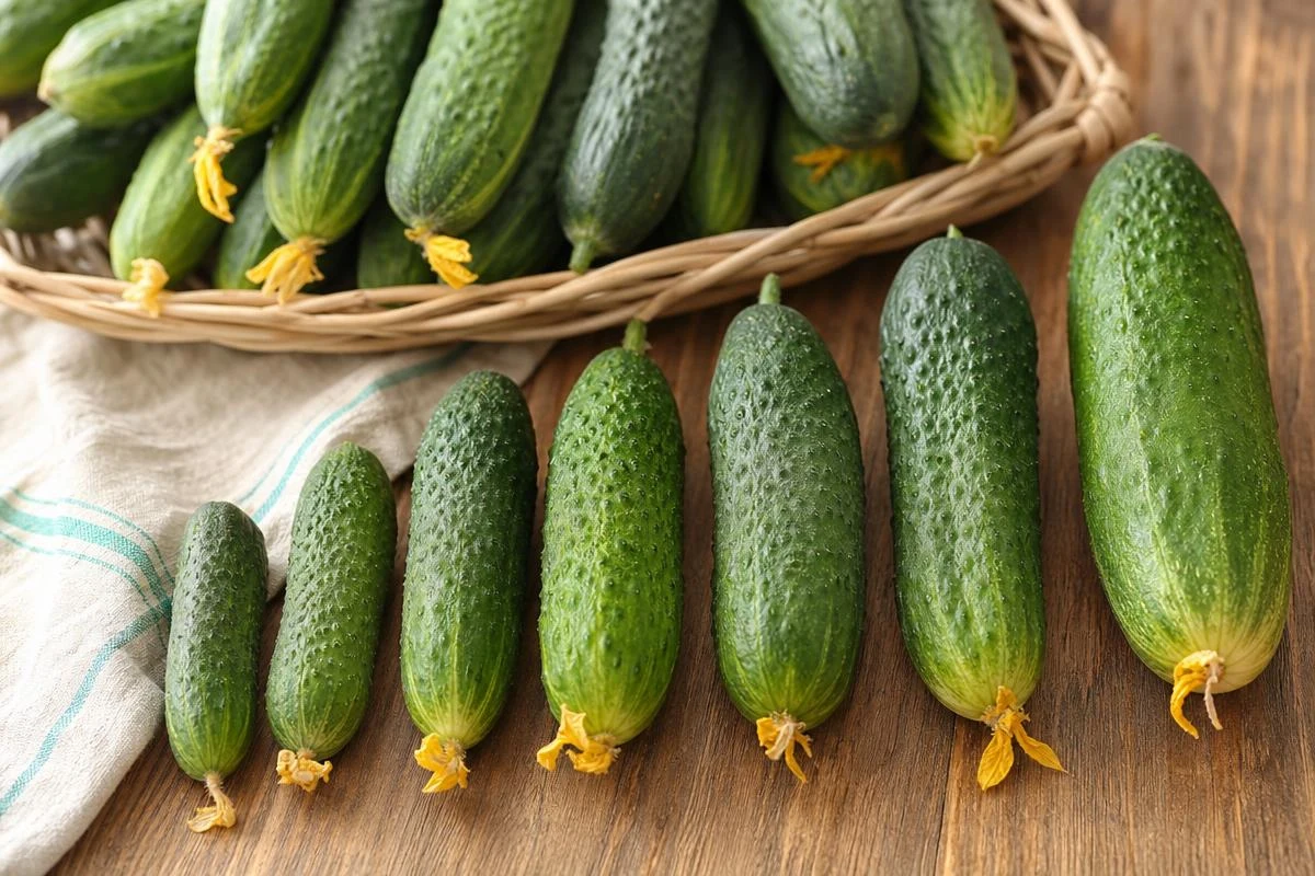 بهترین اندازه خیار برای تهیه خیار شور خانگی